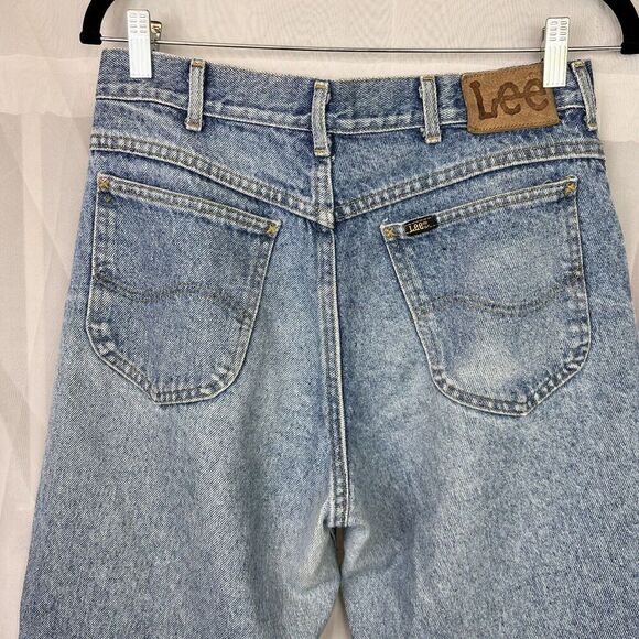 vintage Lee 100% cotton made in usa mens jeans lightwash union made - Picture 6 of 8